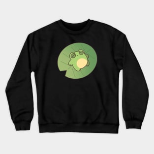 Frog Sleeping on Lily Pad Crewneck Sweatshirt